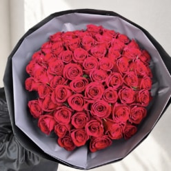 【都内へお届け】赤いバラ60本の花束をお届け