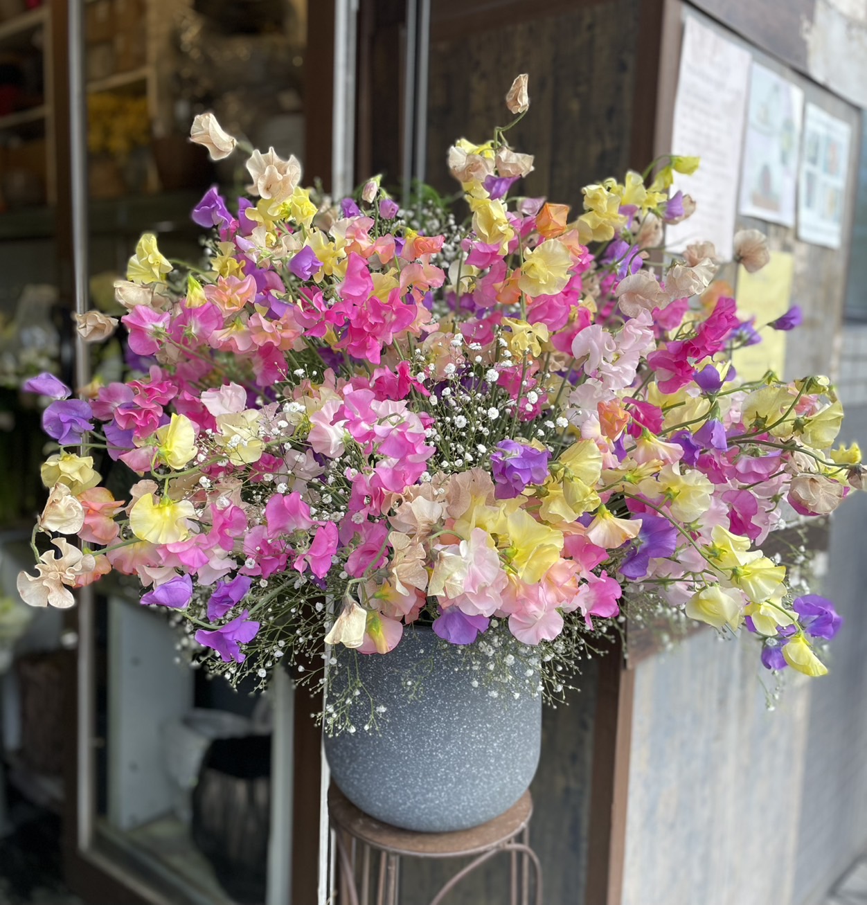 【旬のお花を楽しむ】スイートピーのアレンジメント