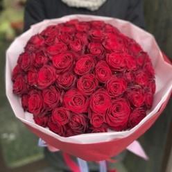 【東京ディズニーシーへお届け】赤いバラの花束