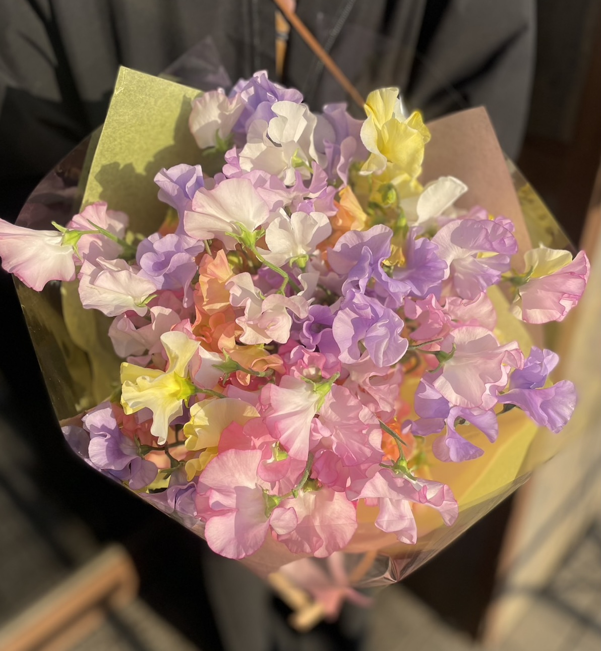 スイートピーの花束